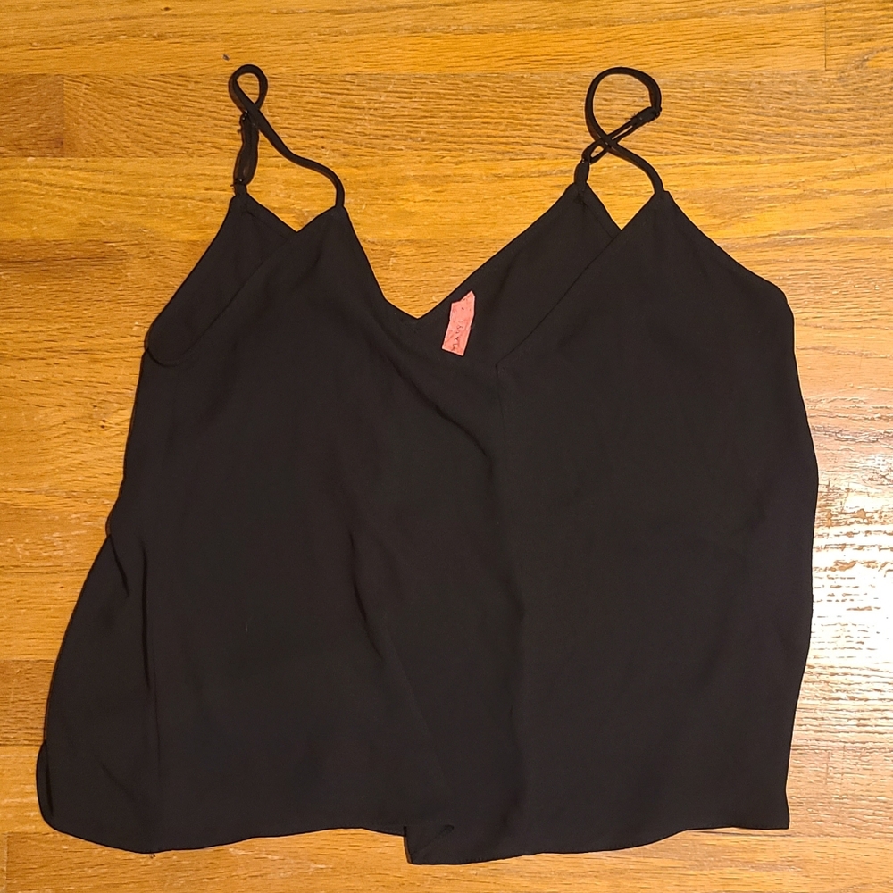 Eight Sixty Black Wrap Camisole Sleeveless Top
